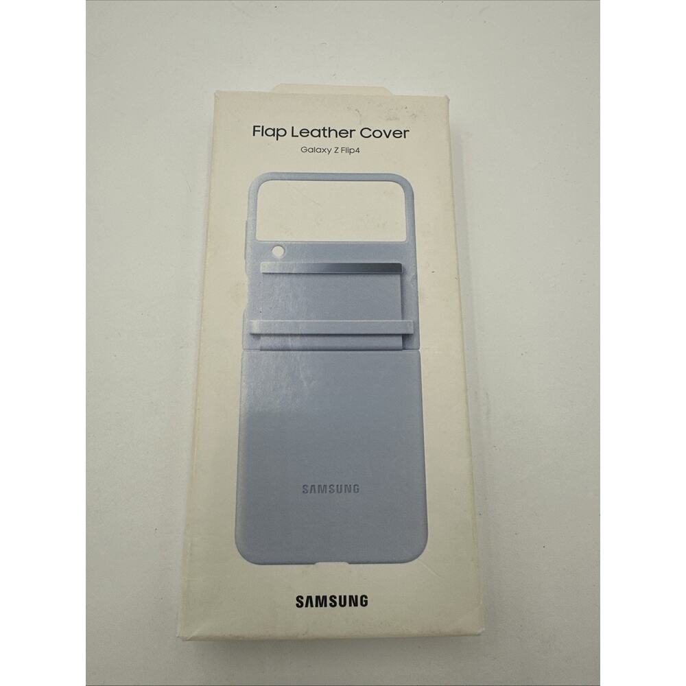 GENUINE Samsung Flap Leather Cover Galaxy Z Flip4 EF-VF721 Blue SEALED NEW!